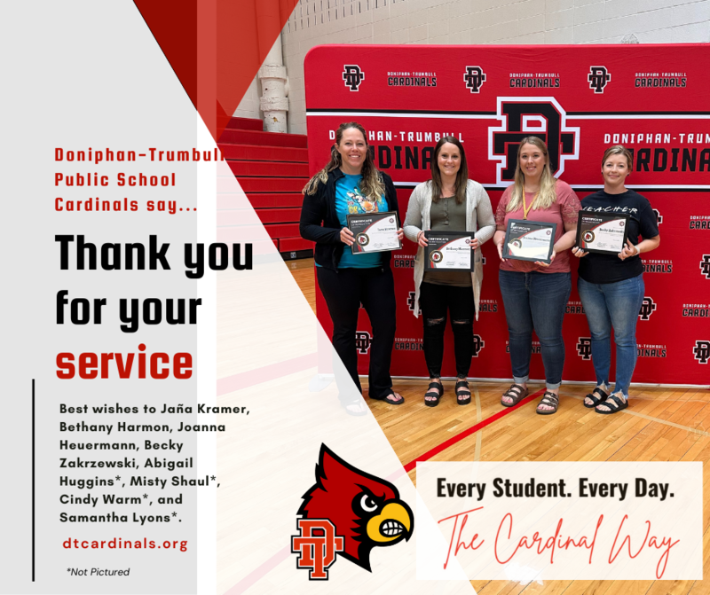DoniphanTrumbull Public Schools Celebrates Staff Members Moving on to