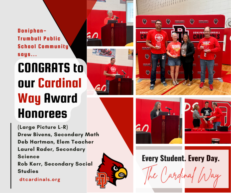 DoniphanTrumbull Public Schools Recognizes Cardinal Way Award Winners